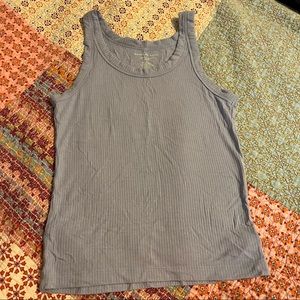 American Eagle Soft & Sexy Blue Ribbed Tank Top